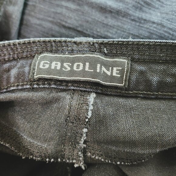 Black Denim Jeans with Square Decor & Embroidered Pockets - Picture 9 of 10